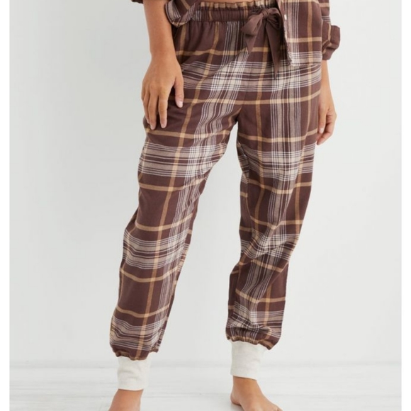 American Eagle Outfitters | Intimates u0026 Sleepwear | American Eagle Aerie Brown  Plaid Pajama Pants Xs | Poshmark